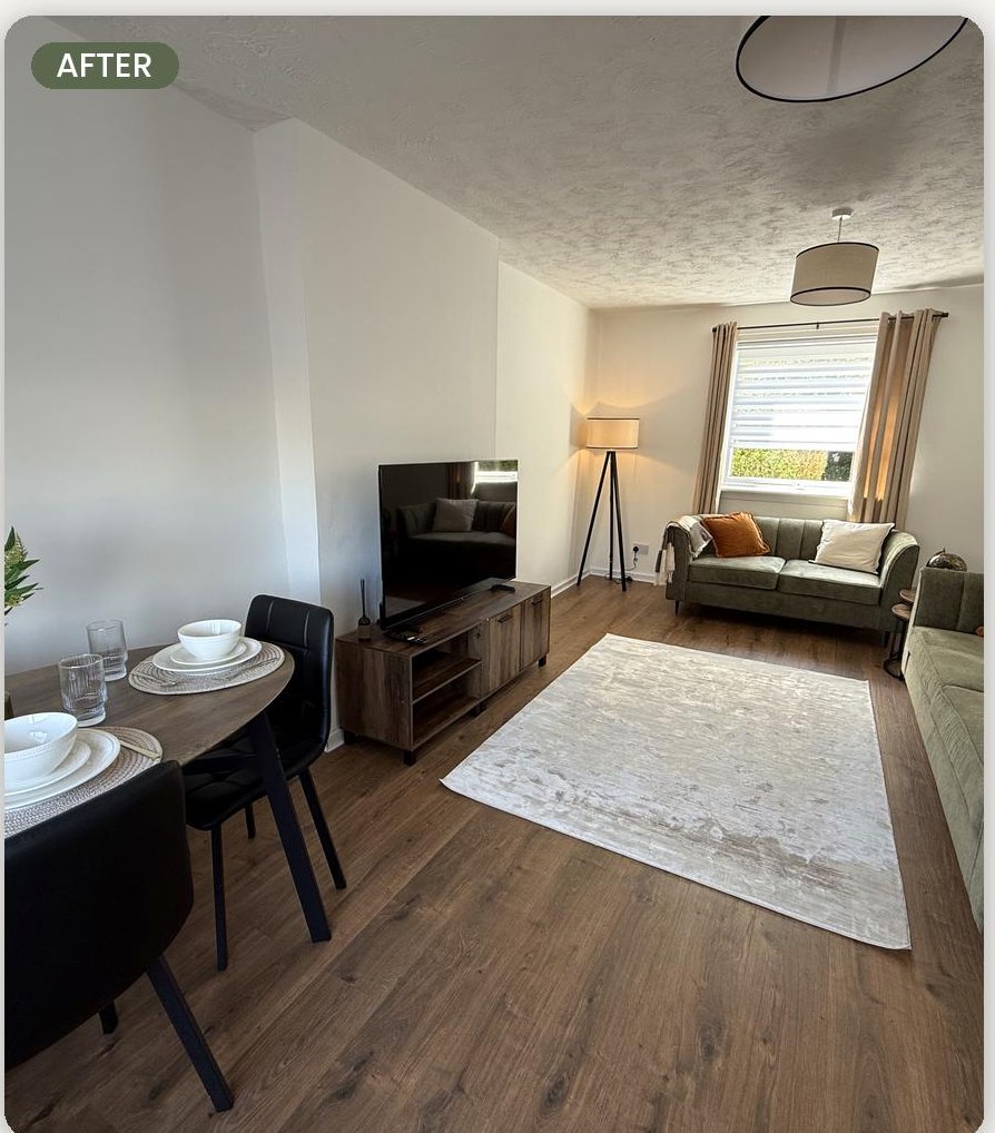 Living and dining — after refurbishment by Gracie Maintenance