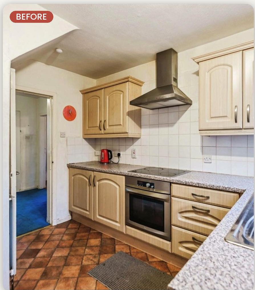 Kitchen, second view — before refurbishment