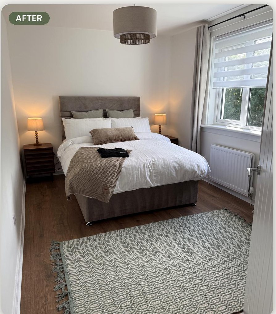 Bedroom, East Kilbride — after refurbishment by Gracie Maintenance