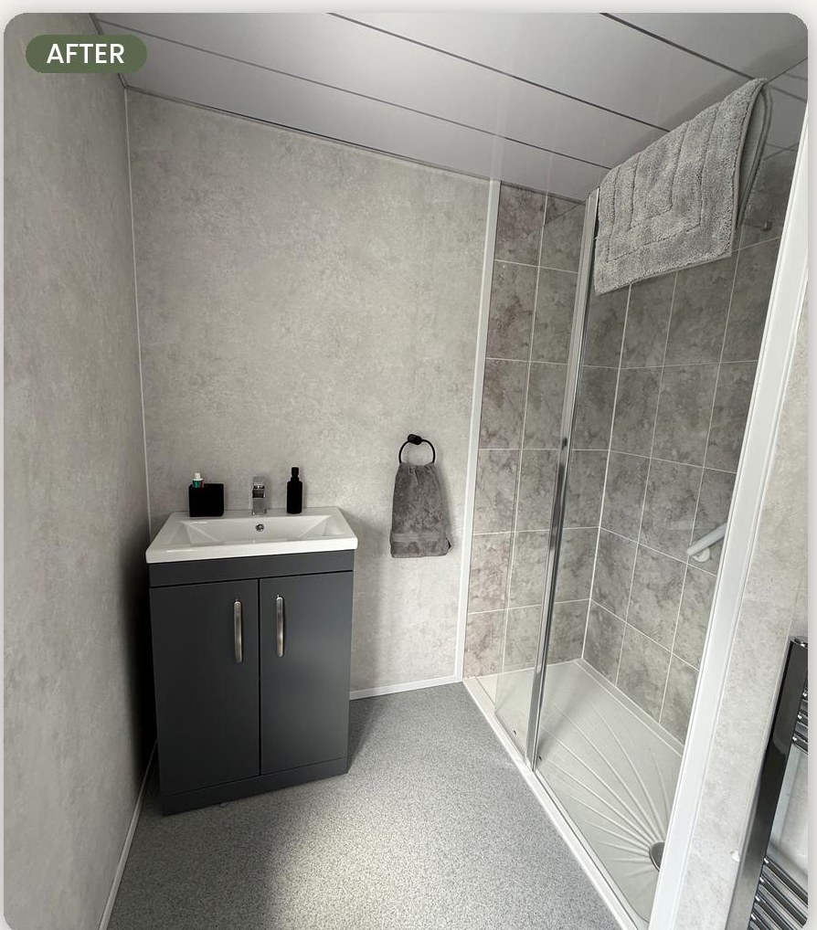 Shower room, East Kilbride — after refurbishment by Gracie Maintenance
