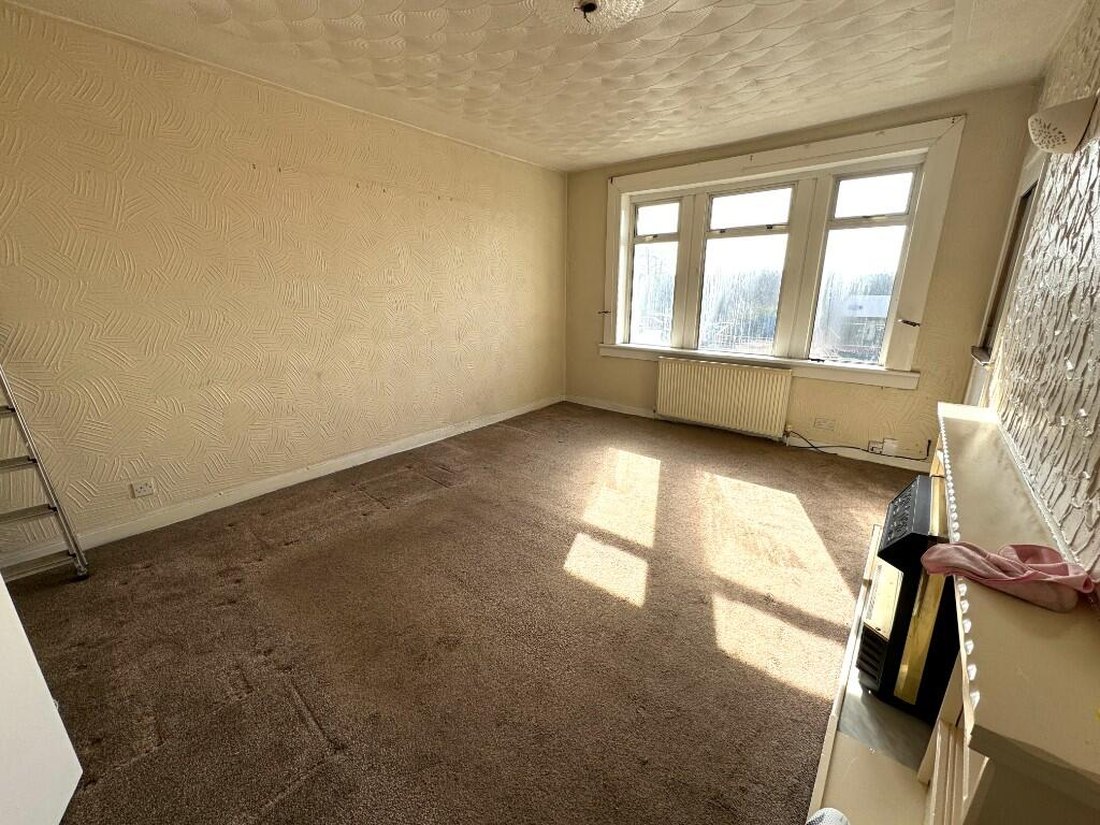 Living room, Coatbridge — before refurbishment