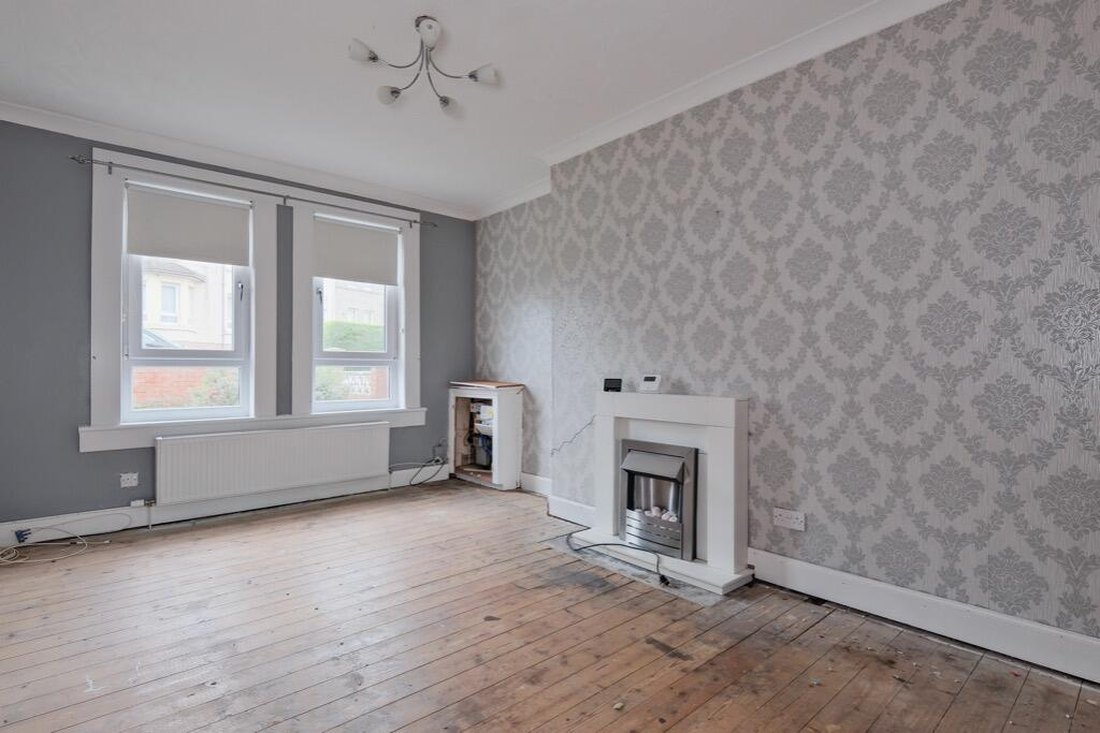 Living room, Airdrie — before refurbishment